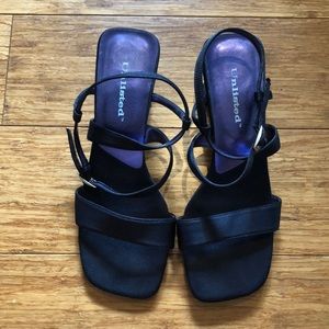 Vintage 90s Strappy Satin Heels